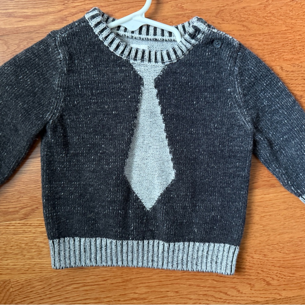 GAP Kids Charcoal and Light Gray Sweater